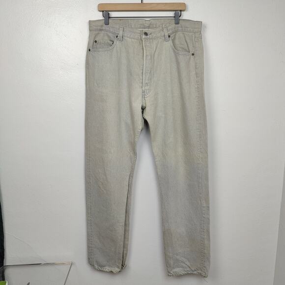 Vintage 80s Levi's 501 Jeans Mens‎ 38x34 Button Fly Gray Wash Straight Leg Denim - Picture 1 of 8